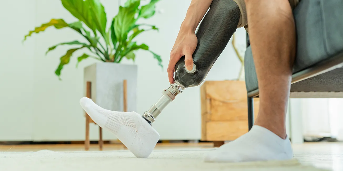 Person med fantomsmerter.