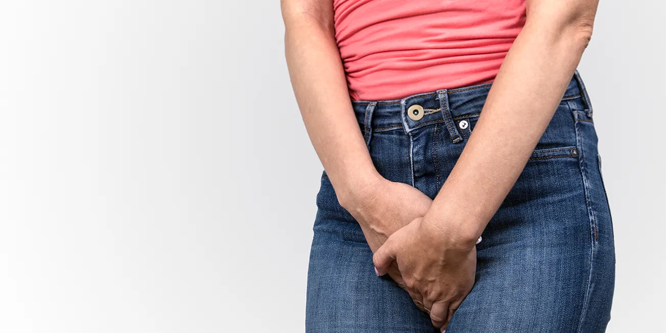 Person med inkontinens.